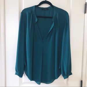 Olivaceous blouse, L, VGUC